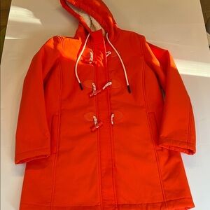 Talbots Women's Orange Hooded Raincoat